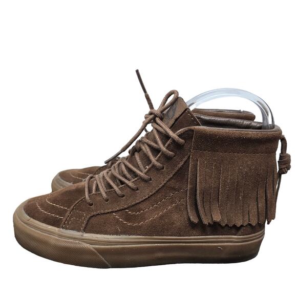 Van's Air Plus Leather Suede Fringes Booties Women 5.5 Men 4.0 - Picture 3 of 8